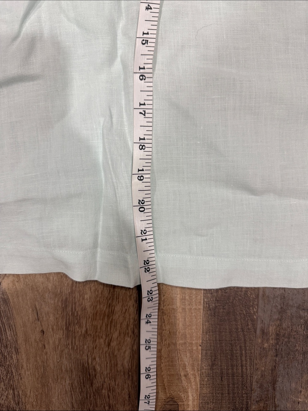 Habitat Womens Mint Green 100% Linen Button Front Short Sleeve Shirt Size M 4238 - Picture 9 of 9